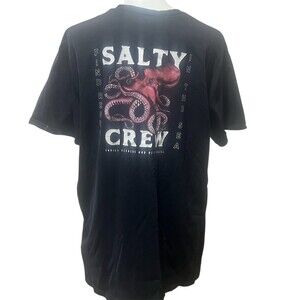 Salty Crew T-Shirt Mens XL Black Ink Slinger Octopus Graphic Short Sleeve